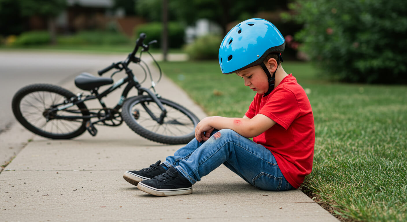 Child is injured in a bicycle accident